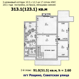 Современный коттедж 313 кв.м на 17 сотках ИЖС в городском поселке Рощино (Ленинградская область, Выборгский район) продается. План 2 этажа